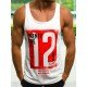 Summer Sports Letter Printed Sleeve Men Tank Tops