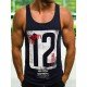 Summer Sports Letter Printed Sleeve Men Tank Tops