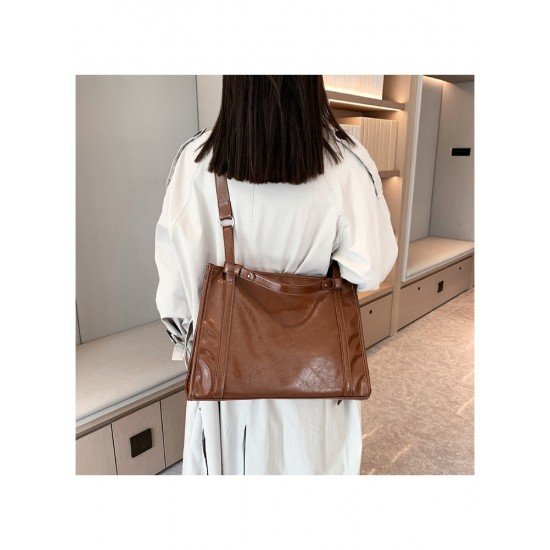 Soft PU Leather Vintage Versatile Tote Bags