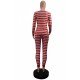 Striped Casual Long Sleeve Jumpsuits For Women