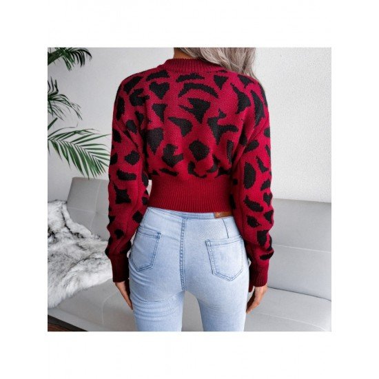  Casual Printing Long Sleeve Women's Sweater