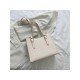 Rhombus White Shoulder Tote Bags For Ladies