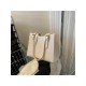 Rhombus White Shoulder Tote Bags For Ladies