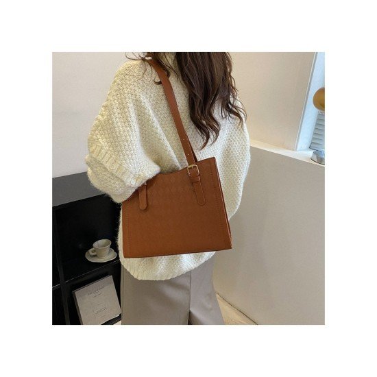 Rhombus White Shoulder Tote Bags For Ladies