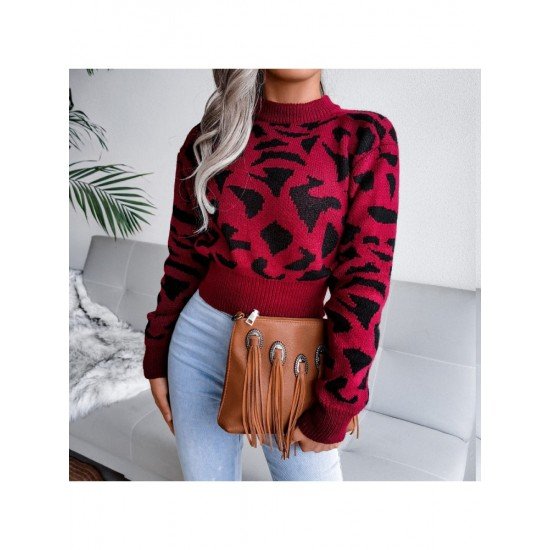  Casual Printing Long Sleeve Women's Sweater