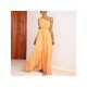  Summer Slant Shoulder Floor-length Evening Dress