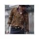  Casual Leopard Print Long Sleeve Men's Shirt