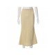  2022 Autumn Split Hem Pure Color Women's Skirt