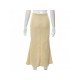  2022 Autumn Split Hem Pure Color Women's Skirt