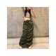 Designer Ruched Solid Loose Maxi Skirts For Ladies