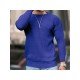  2022 Pure Color Round Ncek Men's Knitted Sweater