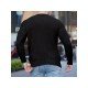  2022 Pure Color Round Ncek Men's Knitted Sweater