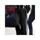 Casual Black Straight Leg Drawstring Trousers For Women