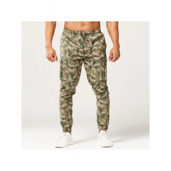 Printed Men Sports Cargo Trousers