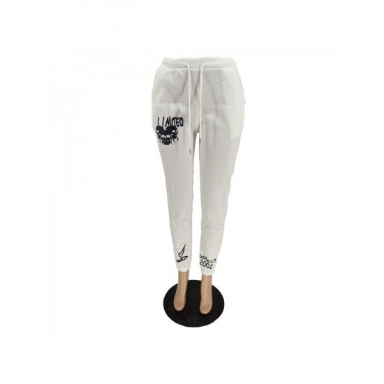  Fashion Casual Skull Printing Women's Long Pants