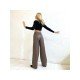  2022 PU Leather Pure Color Women's Pants