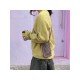 Casual Pure Color Yellow Pullover Sweaters