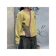 Casual Pure Color Yellow Pullover Sweaters