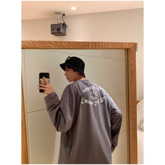  Fashion Men's Oversize Long Sleeve T-Shirt