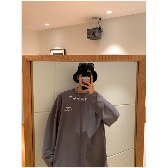  Fashion Men's Oversize Long Sleeve T-Shirt