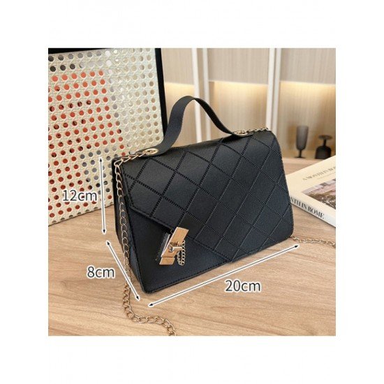 Stylish Casual Twist Lock Chain Shoulder Bags