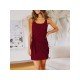  Casual U Neck Pure Color Women's Sleeveless Dress