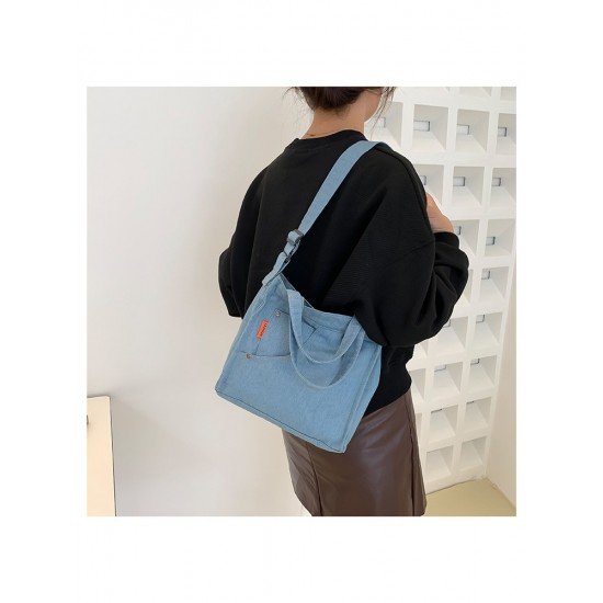  Pure Color Shoulder Bag For Women