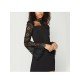  2022 Sexy Lace Flare Sleeve Women's Short Dress