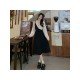  French Temperament Irregular Patchwork Women's Dress