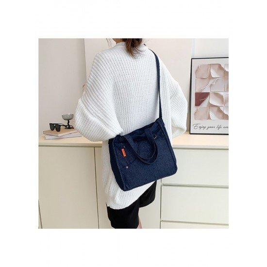  Pure Color Shoulder Bag For Women