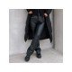  2022 PU Leather Zipper Women's Long Pants