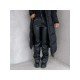  2022 PU Leather Zipper Women's Long Pants