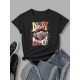 Latest Graphic Crew Neck T Shirts For Women