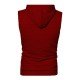  Pure Color Hooded Sleeveless Men's Vest