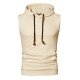  Pure Color Hooded Sleeveless Men's Vest