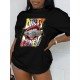 Latest Graphic Crew Neck T Shirts For Women