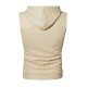  Pure Color Hooded Sleeveless Men's Vest