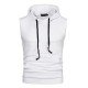  Pure Color Hooded Sleeveless Men's Vest