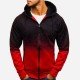 Gradient Color Casual Hooded Coats For Men