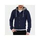  Leisure Hooded Pure Color Men's Jacket