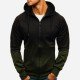 Gradient Color Casual Hooded Coats For Men