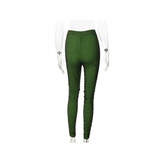 Designer Elastic Waist Stacked Trousers For Women