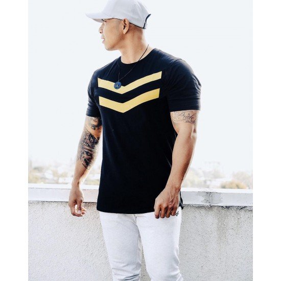  Summer Printing Round Neck Men's Short Sleeve T-Shirt