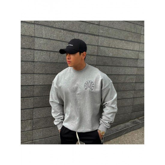  Loose Round Neck Men's Long Sleeve Sweater