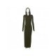 Casual Zip Solid Hooded Collar Long Sleeve Dresses