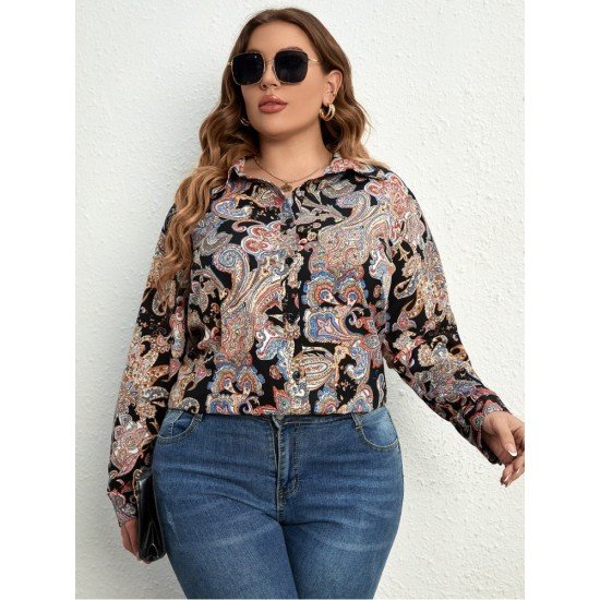  Casual Printing Long Sleeve Women's Shirt