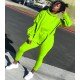  Casual Pure Color Hooded Women's Two-Piece Set