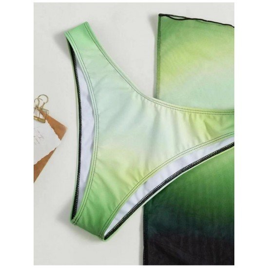  Sexy New Gradient Color Three-Piece Swimsuit