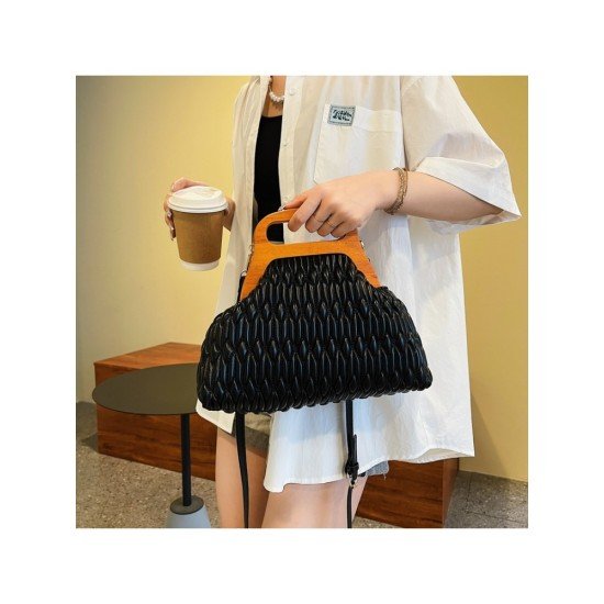 Patch Stylish Black Shoulder Handbags