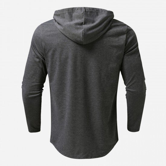 Casual Hooded Collar White Fall Tops For Men